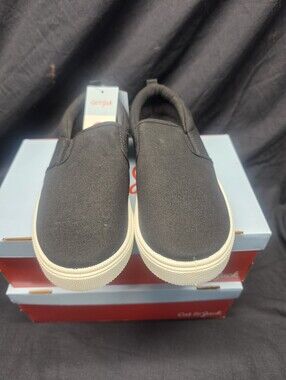 Cat & Jack Hollis Black Slip-On Sneakers Kids Size 5 NWT New w/ Box